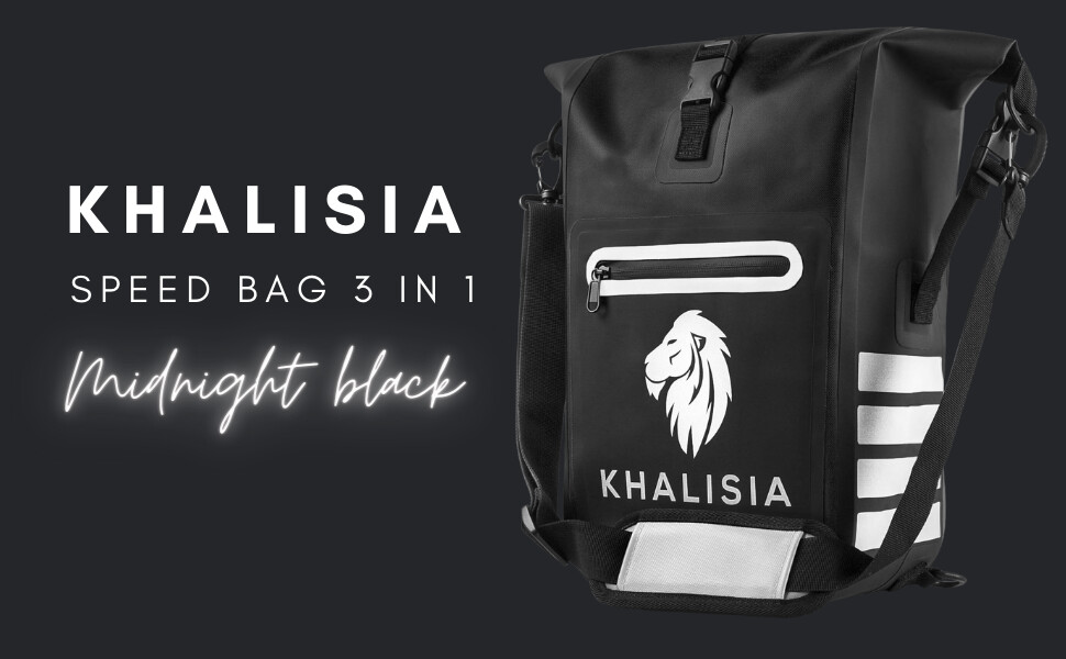 KHALISIA Speedbag - die Beste 3in1 Fahrradtasche, Rucksack für Fahrrad und Gepäckträgertasche