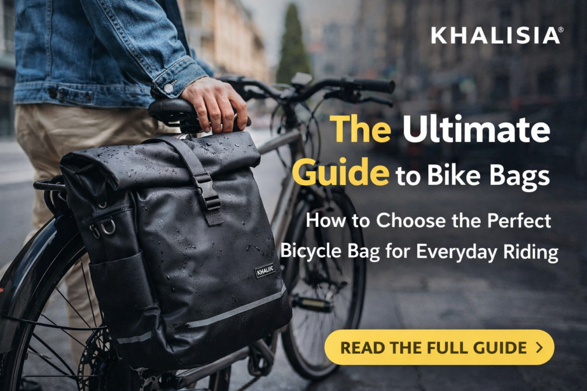 KHALISIA Fahrradtasche am Fahrrad – wasserdichte Premium Bike Bag für Alltag, Pendler und Touren